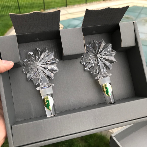 Waterford Other - Waterford Crystal Star of Erin Bottle Stopper Pair Wine Marshall Fields Exclusiv